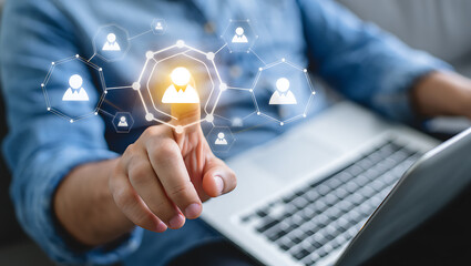 Human connection network interface digital image