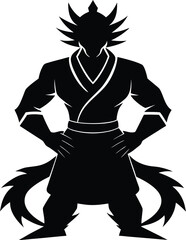 Ryujin Silhouette Vector Art Illustration