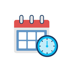 Calendar and clock icon representing time management and scheduling