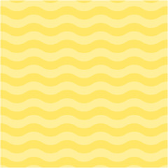 鮮やかな黄色の太い波線のシームレスパターン背景 organic wave