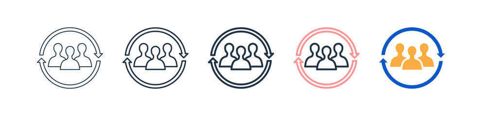 Group different style icons set vector illustration. 
