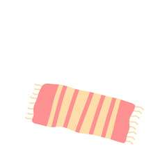 Beach towel flat vector illustration
