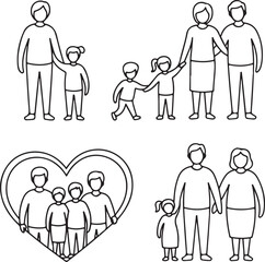 set of family icons