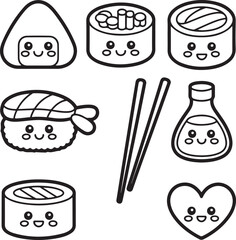 set of food icons