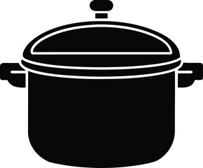 Pressure Cooker Silhouette Design silhouette vector art illustration