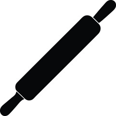 Rolling Pin with Handle silhouette vector art illustration