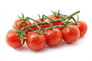 Fresh, wet cherry tomatoes on vine (1)