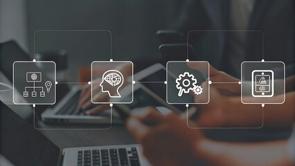 AI Agents And Assistant Displaying Multiple Virtual Interactions