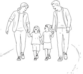 father mother and daughter all family vector