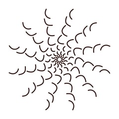 Minimalist abstract spiral design element radiating outward with organic curves for modern creative projects