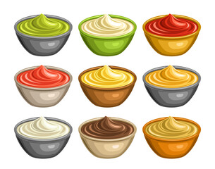 Vector Various Sauce Set