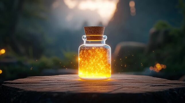 A potion that glows with starlight
