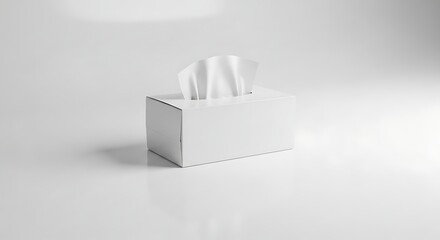 Box of tissues on a white surface