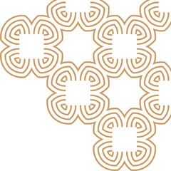Abstract geometric corner decoration in Islamic style