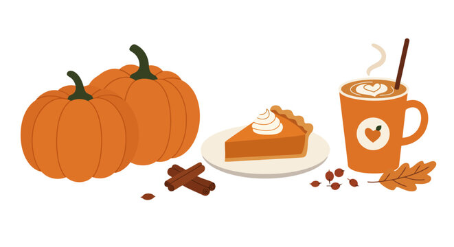 Cozy Autumn Treats: Pumpkin Pie, Latte, and Spice