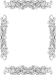frame with floral ornament