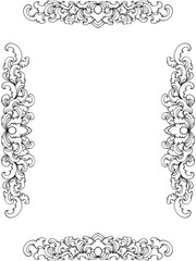 frame with floral ornament
