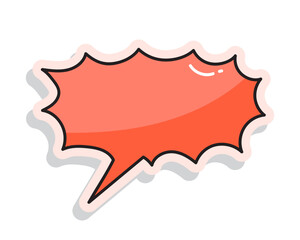 Set of Colorful speech bubbles in Hand-drawn style , chatting box, message box, think balloon, speak bubble, cartoon elements vector illustration