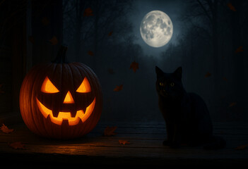 halloween background with pumpkin