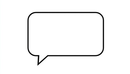 Simple black outline speech bubble