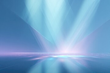 Obraz premium Light beams radiating from a calm surface