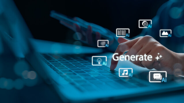 AI generation technology allows users to create diverse digital content including text, images, video, and audio automatically, boosting creativity, productivity, and intelligent automation.