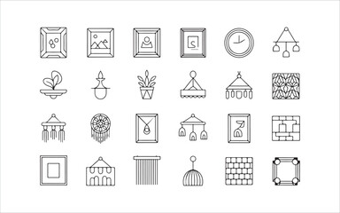 Wall Decor Line Icons – Creative Art & Stylish Accents for Interior Walls