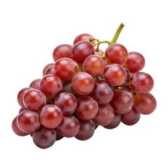 Fototapeta premium Bunch of Fresh Red Grapes Isolated on White Background: Sweet and Juicy Fruit for Healthy Snacking, Wine Making, and Dessert Garnish