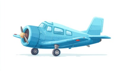 Light-blue cartoon airplane