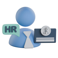HR dashboard 3D Icon colorful style