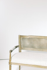 Blank White Studio Wall Bench Space