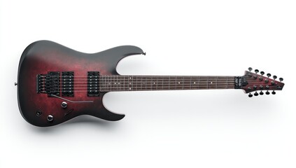 Electric guitar, burgundy,  top view
