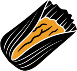 Tamales wrapped in corn husks outline icon vector

