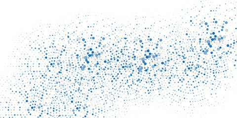 Minimalist blue halftone design with dynamic motion.