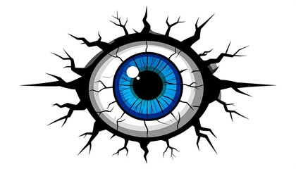 Cracked eye graphic