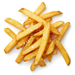 Golden French Fries with Salt Sprinkled on Top