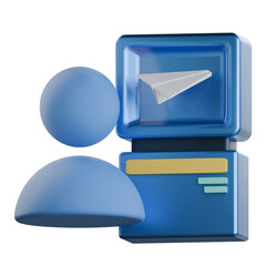 check in kiosk 3D Icon colorful style