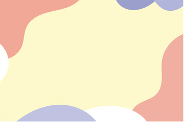 Abstract background with pastel yellow, purple, white and red colors. A stylish abstract background featuring smooth gradients, soft curves, and dynamic color transitions.