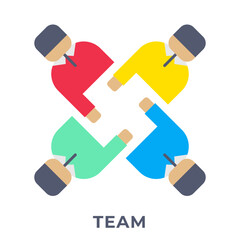 Single Icon Team, Perfect for Presentation, Website, Apps and more, Icon Flat Style