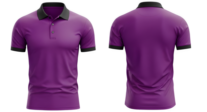Showcase your brand with this stylish purple polo shirt mockup, perfect for modern apparel design and promotional use.