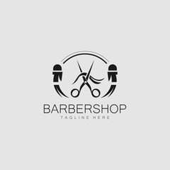 Barber Shop Vintage Element Style logo design