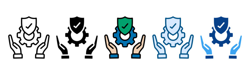 Safety Standards Icon Set Multiple Style