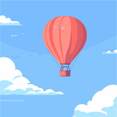 Hot air balloon vector diagram
