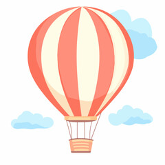 Hot air balloon vector diagram