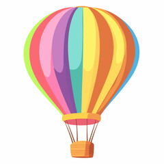 Fototapeta premium Hot air balloon vector diagram