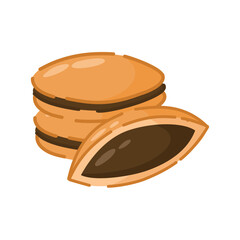 A colorful set of hand-drawn dessert and pastry illustrations in a flat style. This collection includes various sweet Perfect for food-themed projects, culinary content, and bakery branding