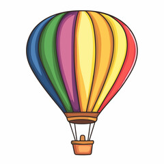 Fototapeta premium Hot air balloon vector diagram