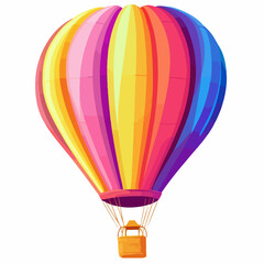 Naklejka premium Hot air balloon vector diagram