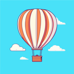 Hot air balloon vector diagram