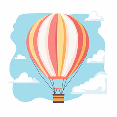 Hot air balloon vector diagram